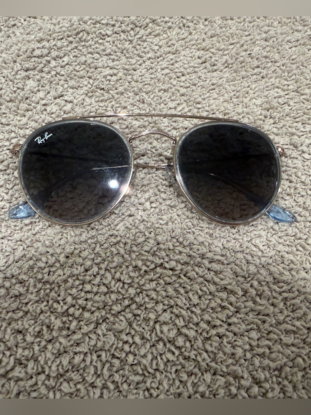 Ray-Ban Round Metal Sunglasses - Black Lenses